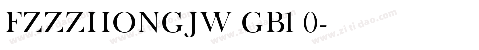 FZZZHONGJW GB1 0字体转换